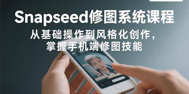 （15732期）Snapseed修图系统课程：从基础操作到风格化创作，掌握手机端修图技能-中创网_专注互联网创业,项目资源整合-心诚资源网