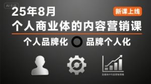 个人商业体的内容营销课25年8月，个人品牌化，品牌个人化，自媒体ip内容营销策略-中创网_专注互联网创业,项目资源整合-心诚资源网