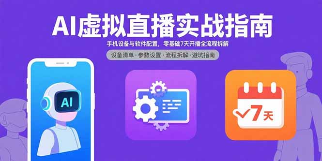 （15835期）AI虚拟直播实战指南，手机设备与软件配置，零基础7天开播全流程拆解-中创网_专注互联网创业,项目资源整合-心诚资源网