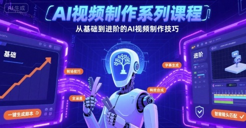 AI视频制作系列课程，从基础到进阶的AI视频制作技巧全涵盖-中创网_专注互联网创业,项目资源整合-心诚资源网