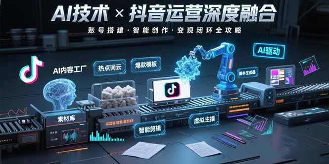 （15630期）AI技术与抖音运营的深度融合应用：涵盖账号搭建、内容创作、收益变现等-中创网_专注互联网创业,项目资源整合-心诚资源网