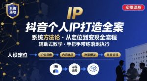 抖音个人IP系统落地实操大课，实操课程，辅助落地-中创网_专注互联网创业,项目资源整合-心诚资源网