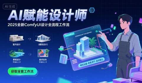 AI赋能设计师， 2025全新comfyui设计全流程工作流 ，室内-建筑-景观-美术，零基础直接上手-中创网_专注互联网创业,项目资源整合-心诚资源网