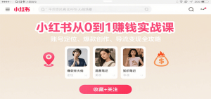 小红书从0到1赚钱实战课:账号定位、 爆款创作 、导流变现全攻略-中创网_专注互联网创业,项目资源整合-心诚资源网