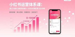 (15792期)小红书运营体系课:通过大量实战案例拆解0-1000W爆款算法全攻略-中创网_专注互联网创业,项目资源整合-心诚资源网