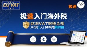 极速入门海外税,欧洲VAT财税合规,从0到1入门跨境电商财税-中创网_专注互联网创业,项目资源整合-心诚资源网