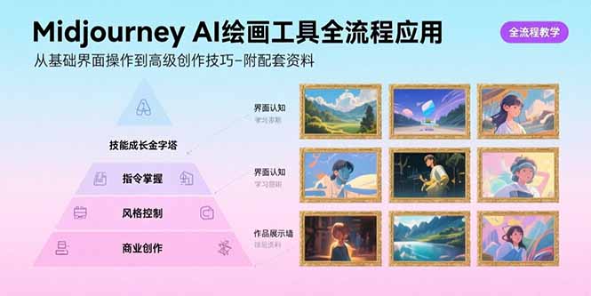 （15628期）Midjourney AI绘画工具全流程应用，从基础界面操作到高级创作-附配套资料-中创网_专注互联网创业,项目资源整合-心诚资源网
