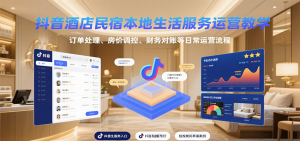 抖音酒店民宿本地生活服务运营教学,订单处理、房价调控、财务对账等日常运营流程-中创网_专注互联网创业,项目资源整合-心诚资源网