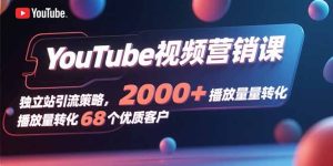 （15740期）YouTube视频营销课，独立站引流策略，2000+播放量转化68个优质客户-中创网_专注互联网创业,项目资源整合-心诚资源网