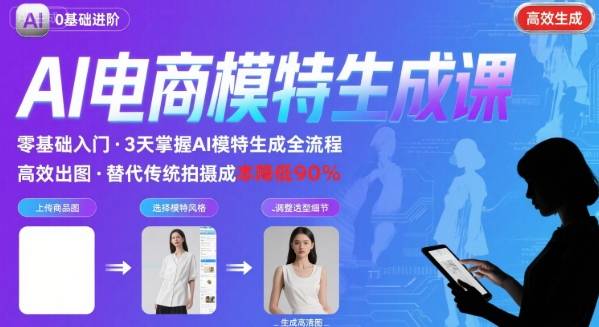 AI模特进阶课程，0基础高效生成逼真电商模特图-中创网_专注互联网创业,项目资源整合-心诚资源网