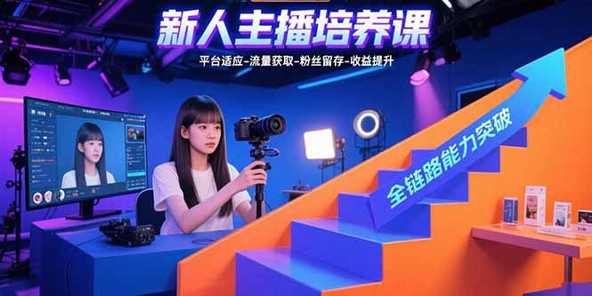 （15701期）新人主播培养课：平台适应-流量获取-粉丝留存-收益提升 全链路能力突破-中创网_专注互联网创业,项目资源整合-心诚资源网
