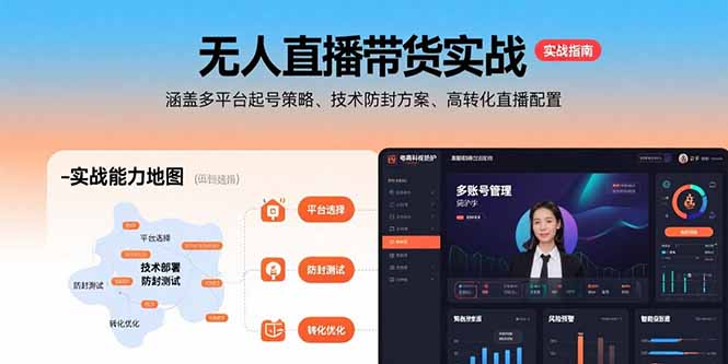 （15622期）无人直播带货实战，涵盖多平台起号策略、技术防封方案、高转化直播配置-中创网_专注互联网创业,项目资源整合-心诚资源网
