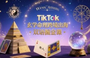 TikTok玄学命理跨境出海双语掘金课，手把手教你用命理知识精准直击海外用户痛点-中创网_专注互联网创业,项目资源整合-心诚资源网