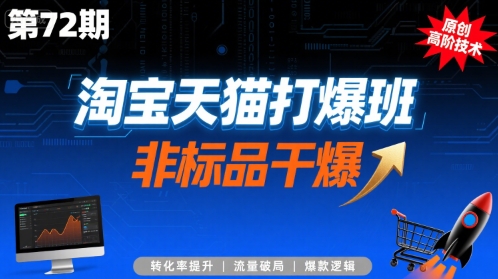 淘宝天猫打爆班原创高阶技术第72期，非标品干爆-中创网_专注互联网创业,项目资源整合-心诚资源网