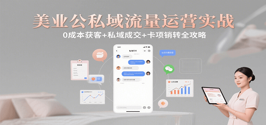 美业公私域流量运营实战：0成本获客+私域成交+卡项销转全攻略-中创网_专注互联网创业,项目资源整合-心诚资源网