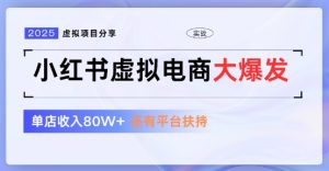 小红书虚拟店铺 蓝海项目 小白轻松一天3张+-中创网_专注互联网创业,项目资源整合-心诚资源网