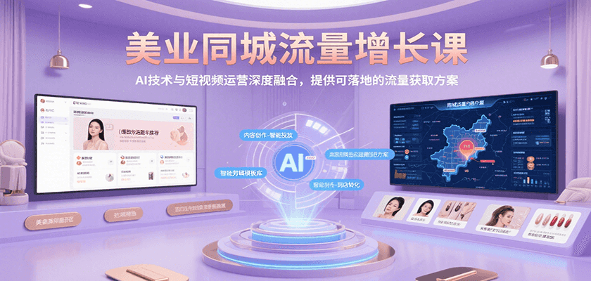 美业同城流量增长课，AI技术与短视频运营深度融合，提供可落地的流量获取方案-中创网_专注互联网创业,项目资源整合-心诚资源网