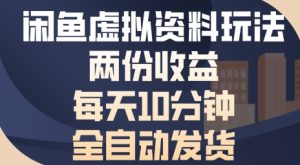 闲鱼虚拟资料玩法两份收益,每天5分钟全自动发货日入多张-中创网_专注互联网创业,项目资源整合-心诚资源网