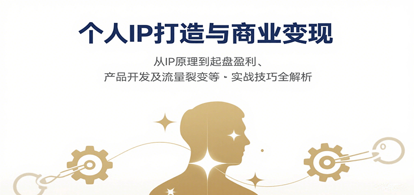 个人IP打造与商业变现，从IP原理到起盘盈利、产品开发及流量裂变等实战技巧全解析-中创网_专注互联网创业,项目资源整合-心诚资源网