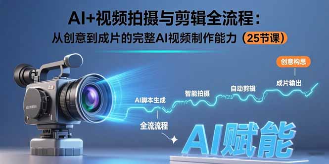 （15612期）AI+视频拍摄与剪辑全流程：从创意到成片的完整AI视频制作能力（25节课）-中创网_专注互联网创业,项目资源整合-心诚资源网