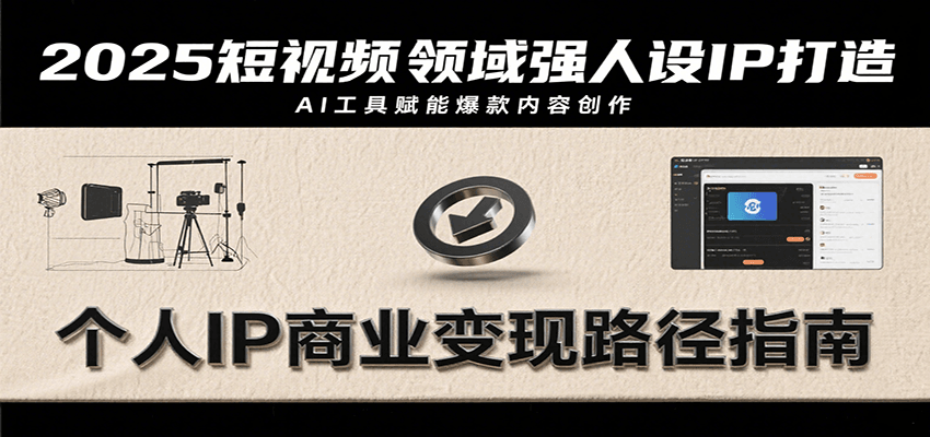2025短视频领域强人设IP打造，结合爆款案例与AI工具应用，从个人出镜到商业成交转化-中创网_专注互联网创业,项目资源整合-心诚资源网