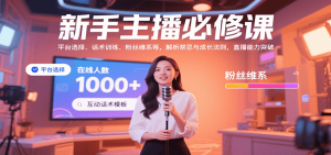 新手主播必修课：平台选择、话术训练、粉丝维系等，解析禁忌与成长法则，突破直播能力-中创网_专注互联网创业,项目资源整合-心诚资源网