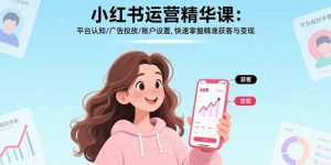 (15795期)小红书运营精华课:平台认知/广告投放/账户设置,快速掌握精准获客与变现-中创网_专注互联网创业,项目资源整合-心诚资源网
