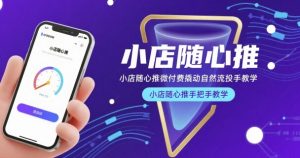 小店随心推微付费撬动自然流投手教学,小店随心推手把手教学-中创网_专注互联网创业,项目资源整合-心诚资源网