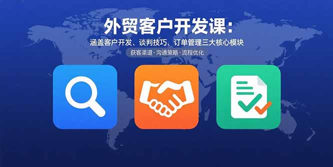 （15793期）外贸客户开发课：涵盖客户开发、谈判技巧、订单管理三大核心模块-中创网_专注互联网创业,项目资源整合-心诚资源网