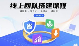 线上团队搭建课程，省社保，聚人才，降成本，增利润，团队管理必看-中创网_专注互联网创业,项目资源整合-心诚资源网