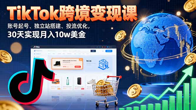 （16034期）TikTok跨境变现课：账号起号、独立站搭建、投流优化，30天实现月入10w美金-中创网-专注创业项目分享_资源整合-心诚资源网