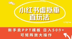 小红书卖PPT模板日入5张+,全新虚拟项目垂直玩法,可矩阵放大盈利-中创网_专注互联网创业,项目资源整合-心诚资源网