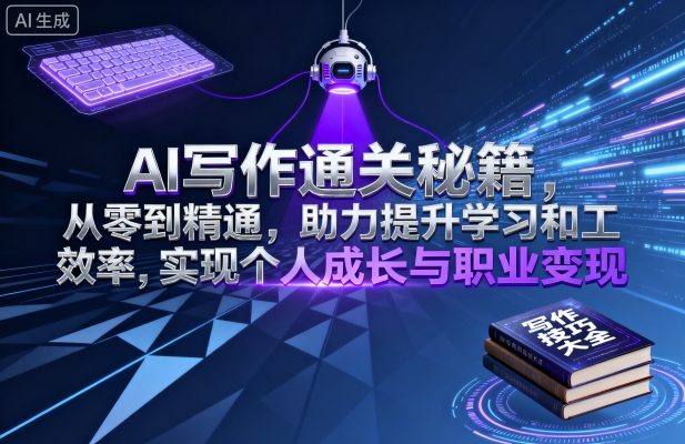 AI写作通关秘籍，从零到精通，助力提升学习和工作效率，实现个人成长与职业变现-中创网-专注创业项目分享_资源整合-心诚资源网