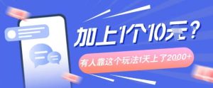 专门打个人成长副业相关粉,上1个10米?有人靠这个玩法1天上了1k+-中创网-专注创业项目分享_资源整合-心诚资源网