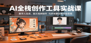 AI全栈创作工具实战课:数字人生成、图文视频制作与多场景创意内容变现-中创网_专注互联网创业,项目资源整合-心诚资源网