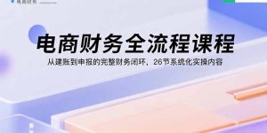 （15893期）电商财务全流程课程：从建账到申报的完整财务闭环，26节系统化实操内容-中创网_专注互联网创业,项目资源整合-心诚资源网