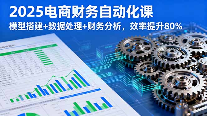 （16021期）2025电商财务自动化课，模型搭建+数据处理+财务分析，效率提升80%-中创网-专注创业项目分享_资源整合-心诚资源网