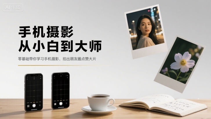 手机摄影从小白到大师，零基础带你学习手机摄影，拍出朋友圈点赞大片-中创网_专注互联网创业,项目资源整合-心诚资源网