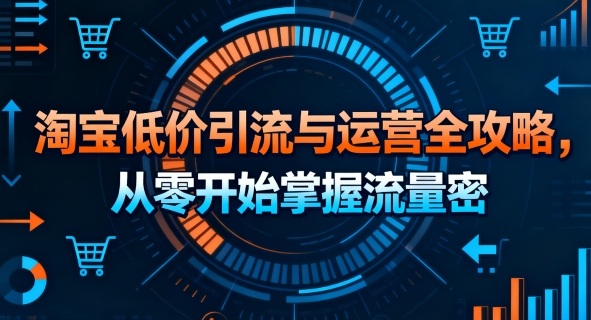 淘宝低价引流与运营全攻略，从零开始掌握流量密码-中创网_专注互联网创业,项目资源整合-心诚资源网