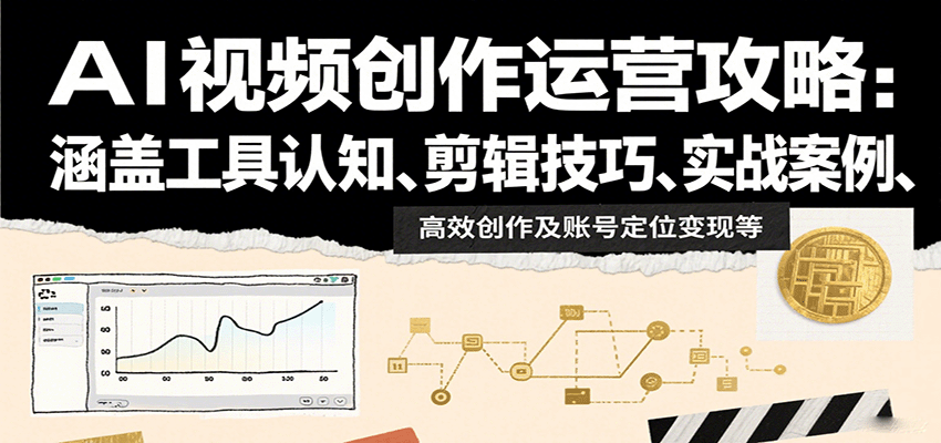 AI视频创作运营攻略：涵盖工具认知、剪辑技巧、实战案例、高效创作及账号定位变现等-中创网_专注互联网创业,项目资源整合-心诚资源网