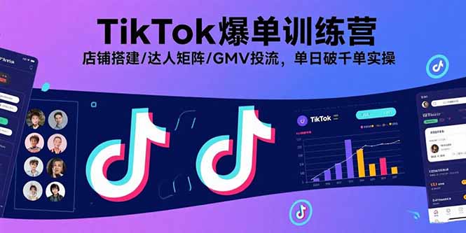 （15920期）TikTok爆单训练营，店铺搭建/达人矩阵/GMV投流，单日破千单实操-中创网_专注互联网创业,项目资源整合-心诚资源网