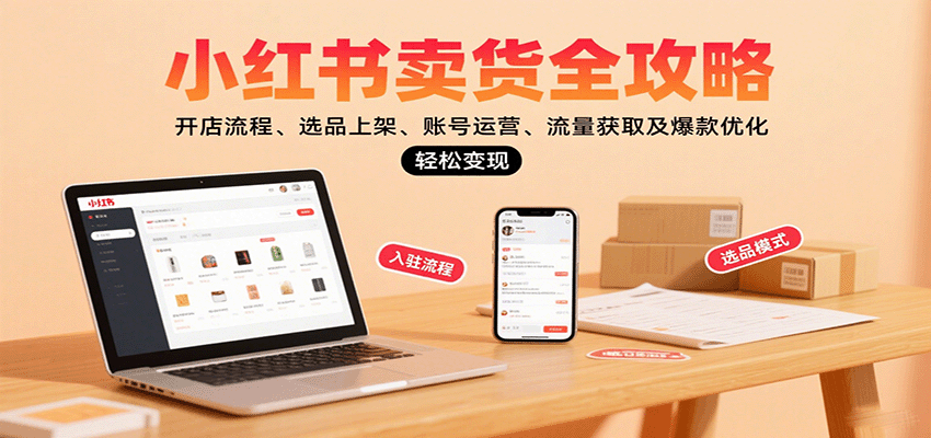 小红书卖货全攻略：开店流程、选品上架、账号运营、流量获取及爆款优化，轻松变现-中创网_专注互联网创业,项目资源整合-心诚资源网