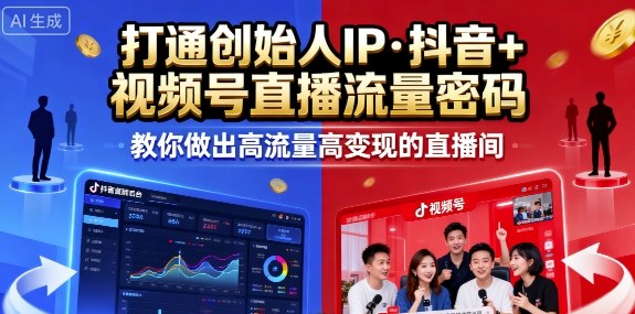 25年直播9-10两期线下课，打通创始人IP，抖音+视频号直播流量密码，教你做出高流量高变现的直播间-中创网-专注创业项目分享_资源整合-心诚资源网