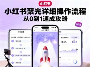 小红书聚光详细操作流程,小红书聚光从0到1速成攻略-中创网-专注创业项目分享_资源整合-心诚资源网