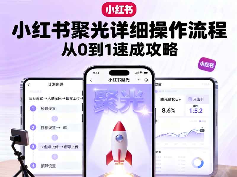 小红书聚光详细操作流程，小红书聚光从0到1速成攻略-中创网-专注创业项目分享_资源整合-心诚资源网