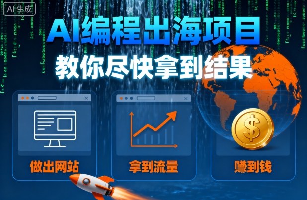 AI编程出海项目，教你尽快拿到结果-做出网站、拿到流量、賺到钱-中创网-专注创业项目分享_资源整合-心诚资源网