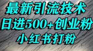 小红书精准引流创业粉,前辈求带孩子走投无路了,单人操作日引500+精准创业粉-中创网_专注互联网创业,项目资源整合-心诚资源网