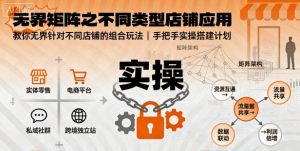 无界矩阵之不同类型店铺应用，教你无界针对不同类型店铺的组合玩法应用，手把手实操搭建计划-中创网-专注创业项目分享_资源整合-心诚资源网