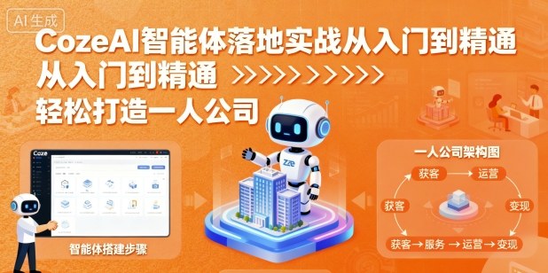 CozeAI智能体落地实战从入门到精通，轻松打造一人公司-中创网-专注创业项目分享_资源整合-心诚资源网