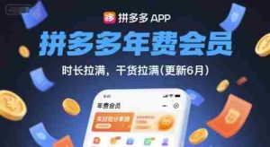 拼多多年费会员,实经验分享操,时长拉满,干货拉满(更新10月)-中创网-专注创业项目分享_资源整合-心诚资源网